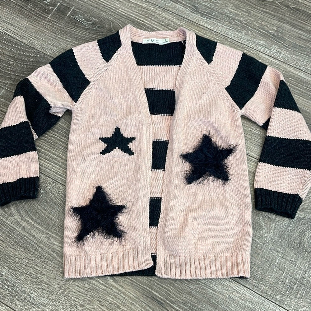 EMC Striped and Stars Girls Cardigan size 3
